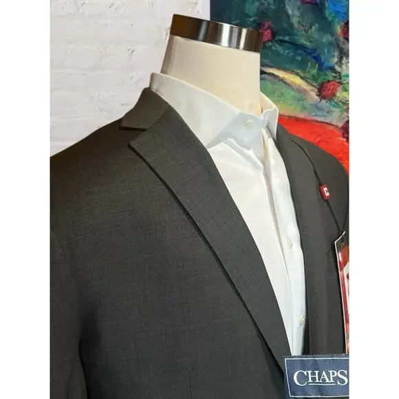 New Chaps Performance 44R Light Brown Nealhead Blazer Jacket Stretch Comfort - Picture 4 of 14